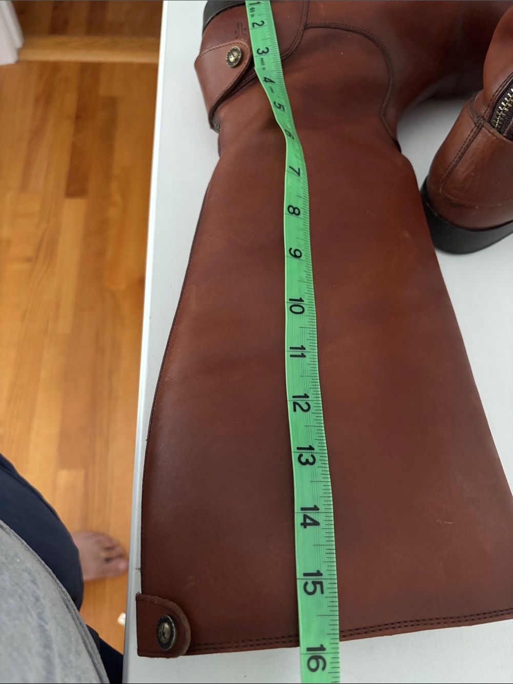 Frye Tall Smooth Leather Riding Boots - Brown - Picture 9 of 12